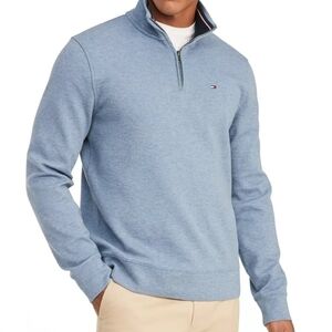 Tommy Hilfiger Light Blue Zip-Up Sweater